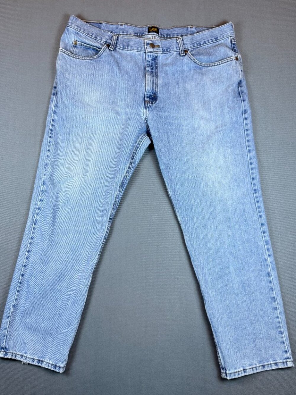 Lee Men’s Jeans 42x30 Light Wash Blue 100% Cotton Straight Leg Denim